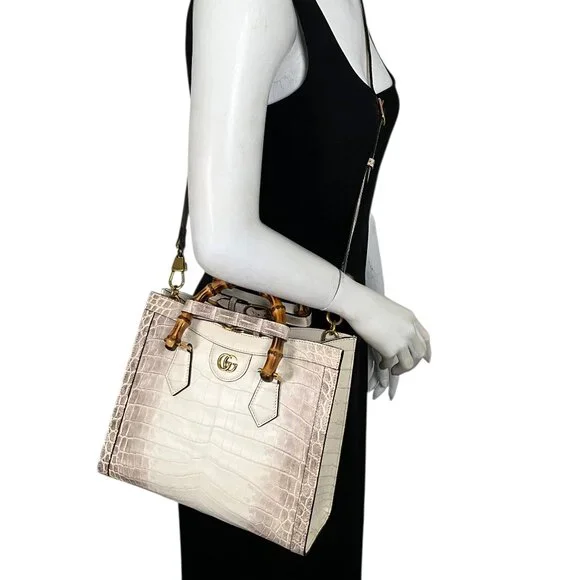 GUCCI Crocodile Himalaya Medium Diana Tote NEW - Picture 2 of 10